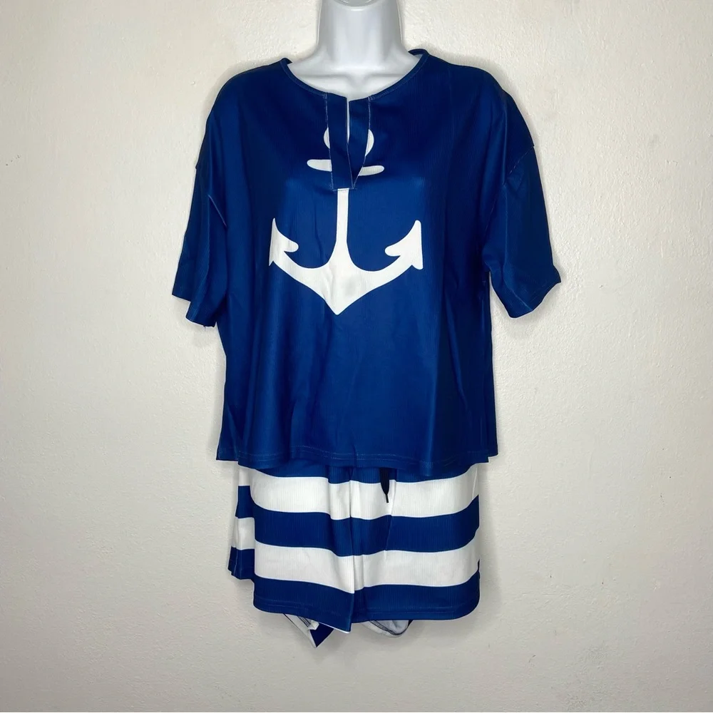 Nautical Anchor Shorts Set NWT